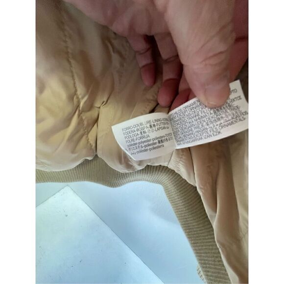 Zara NWOT Beige Contrast Varsity Bomber Jacket Size 13-14 - Picture 8 of 8